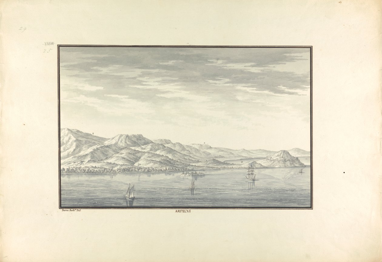 Vista de Artaki (agora Erduk) de Giovanni Battista Borra