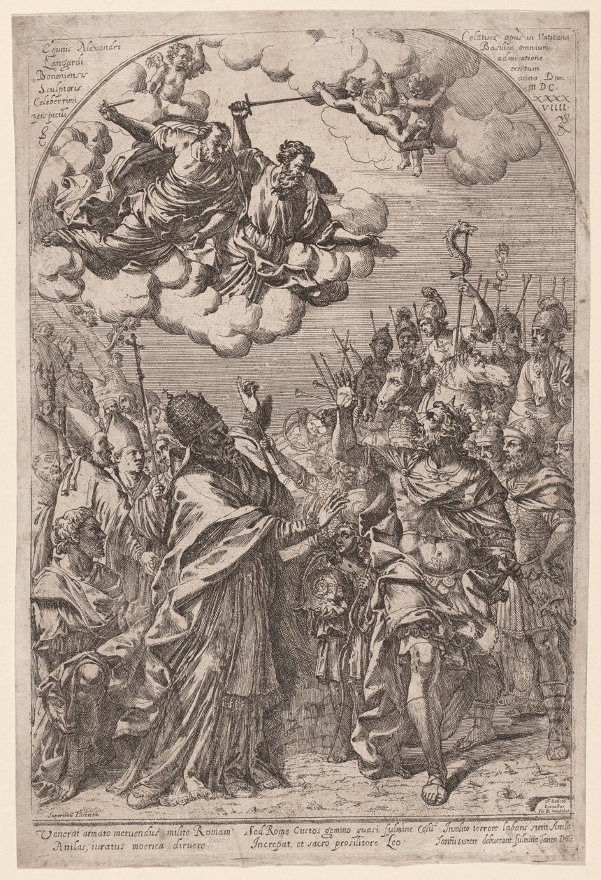 Átila às portas de Roma de Giovanni Battista Bracelli, after Alessandro Algardi
