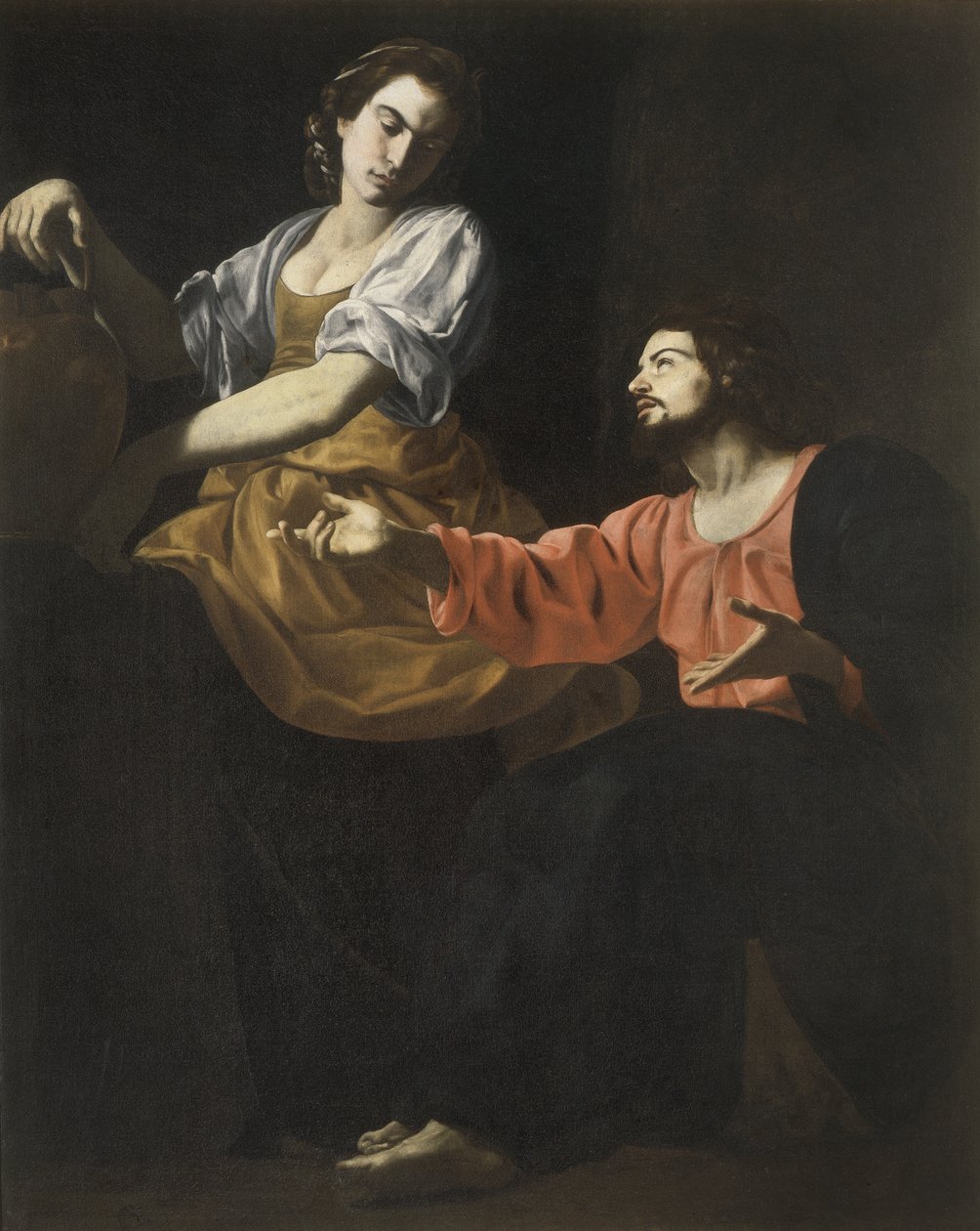 O Samaritano no poço de Giovanni Battista Caracciolo