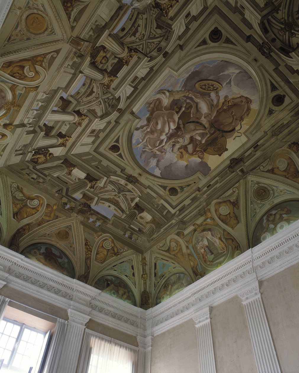 La chute de Phaeton (Phaethon) (1625) - Fresco em trompe l