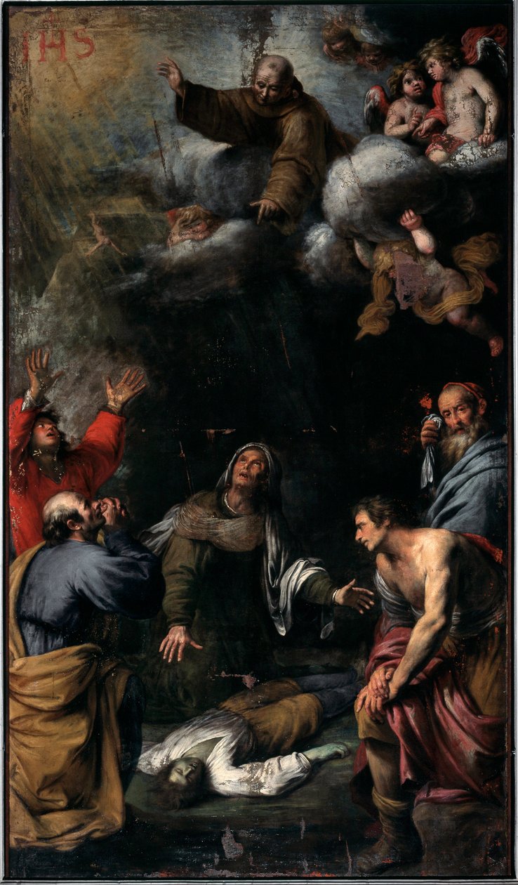 Milagre de São Bernardino de Siena (óleo sobre tela de Giovanni Battista Carlone