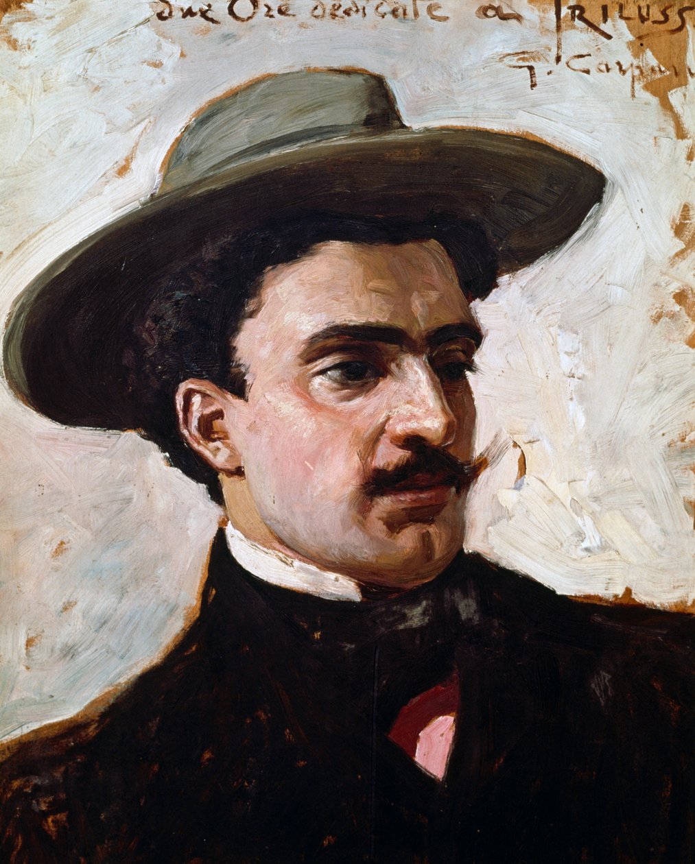 Retrato de Trilussa, pseudônimo anagramático de Carlo Alberto Camillo Mariano Salustri (Roma de Giovanni Battista Carpanetto