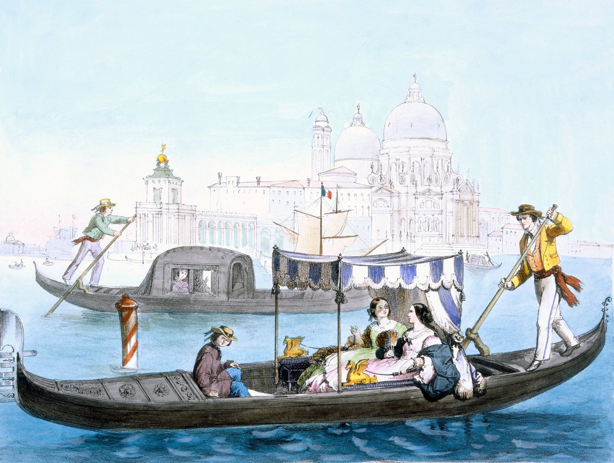 Gôndola veneziana, c1850. de Giovanni Battista Cecchini