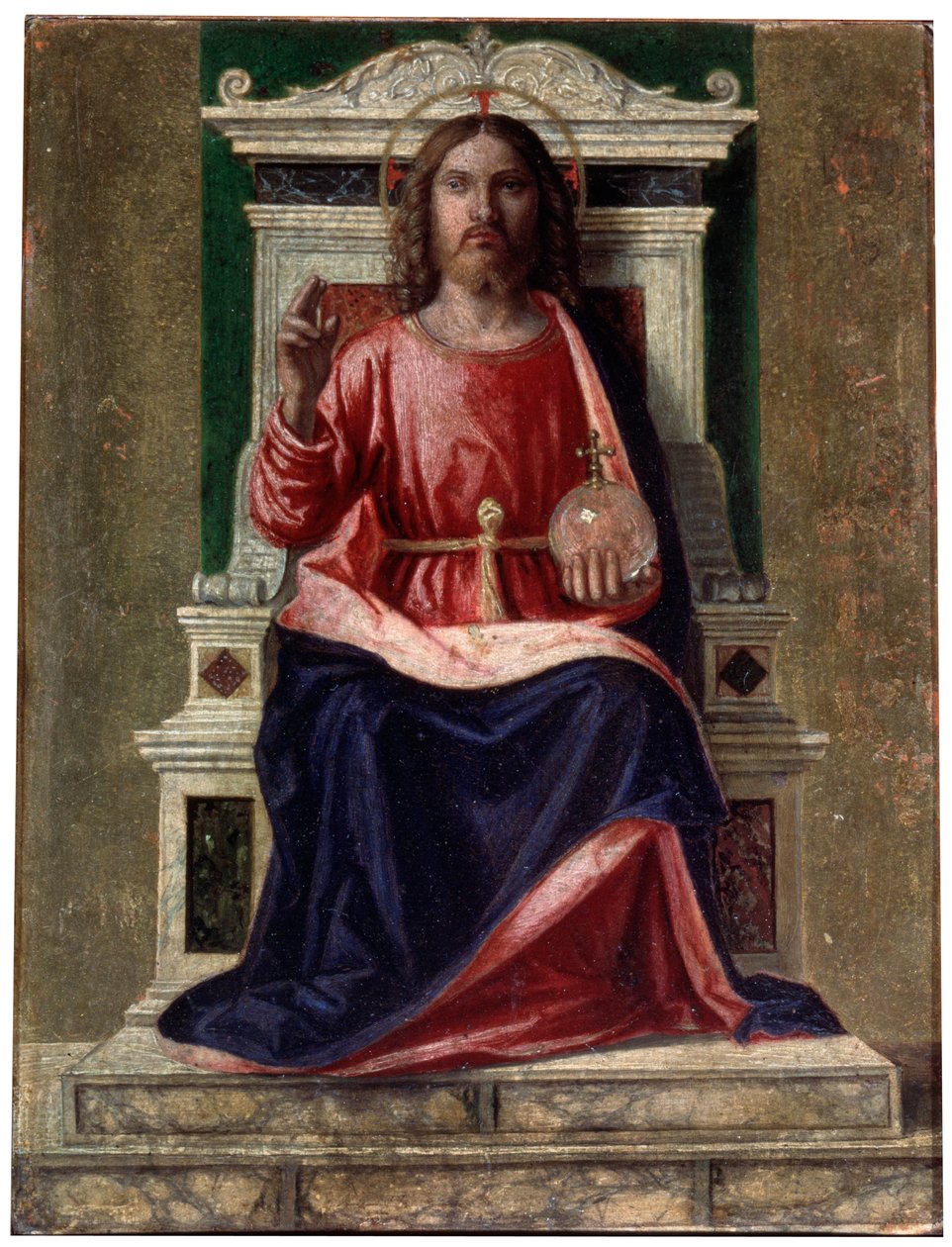 Cristo Entronizado, Salvador do Mundo, c1505. de Giovanni Battista Cima da Conegliano