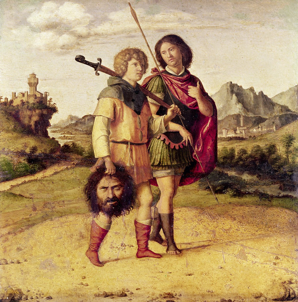 David e Jonathan, c.1505-10 (óleo sobre madeira) de Giovanni Battista Cima da Conegliano