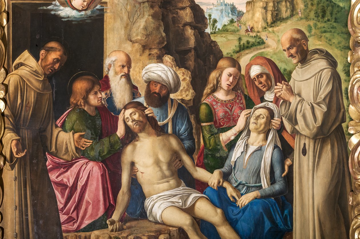 Lamentação de Cristo, detalhe de 2384598 de Giovanni Battista Cima da Conegliano