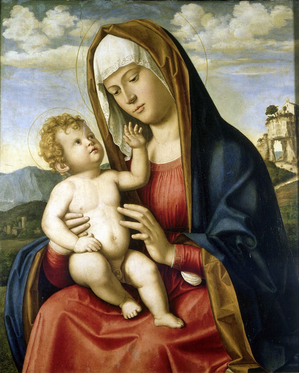 Nossa Senhora e o Menino de Giovanni Battista Cima da Conegliano