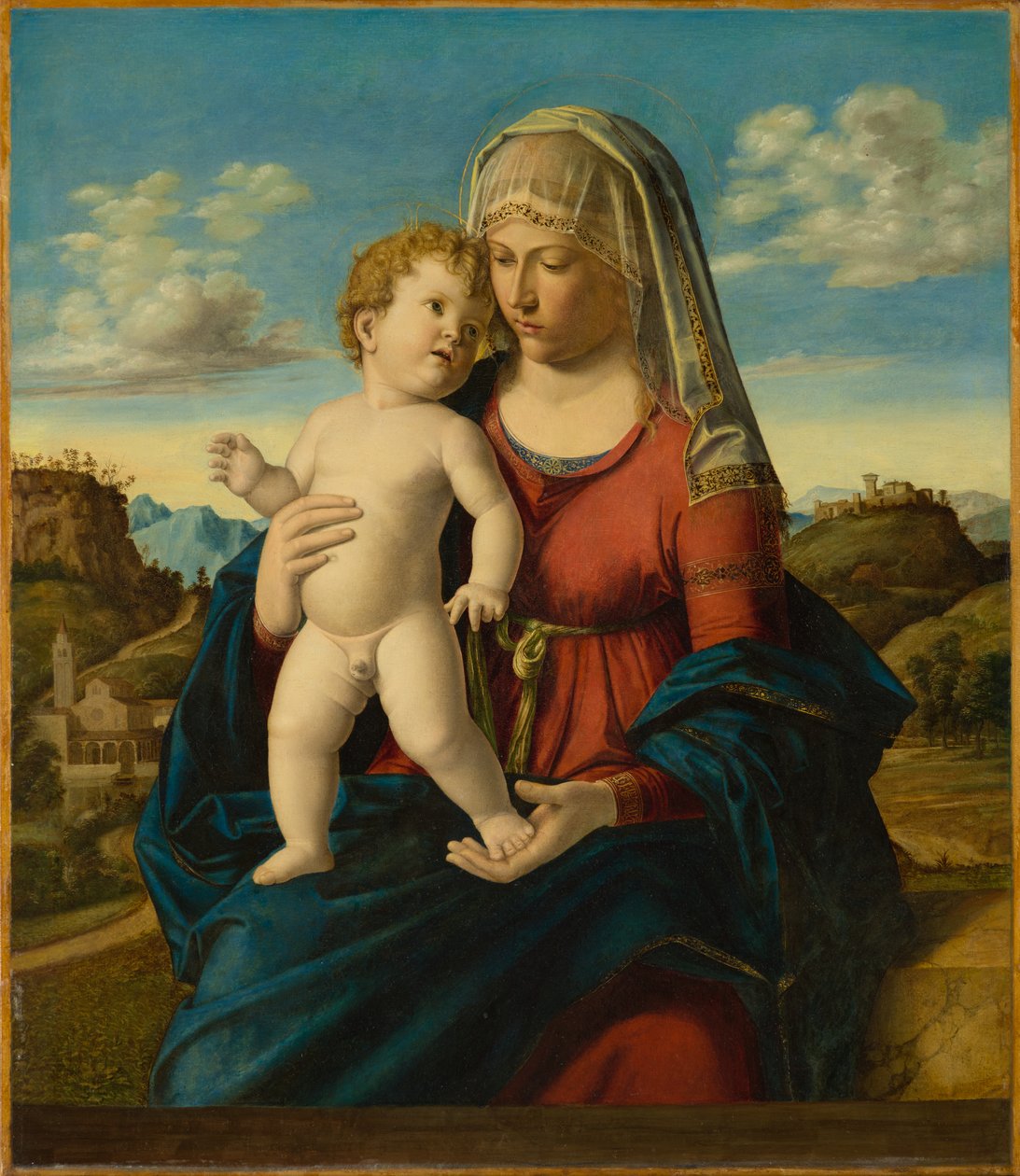 Madonna e criança em uma paisagem, c.1496-1499 de Giovanni Battista Cima da Conegliano