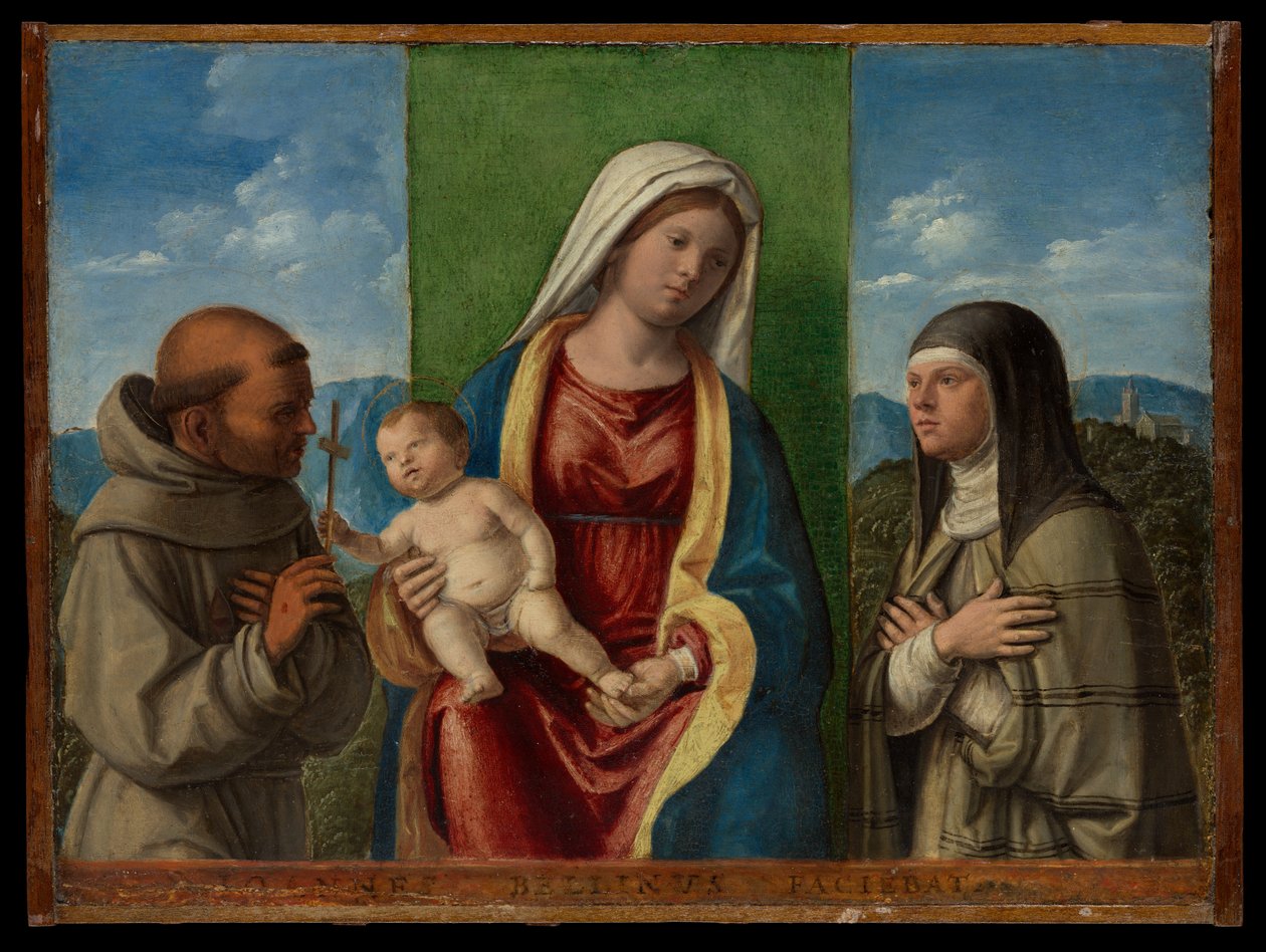 Nossa Senhora e o Menino com os Santos Francisco e Clara de Giovanni Battista Cima da Conegliano