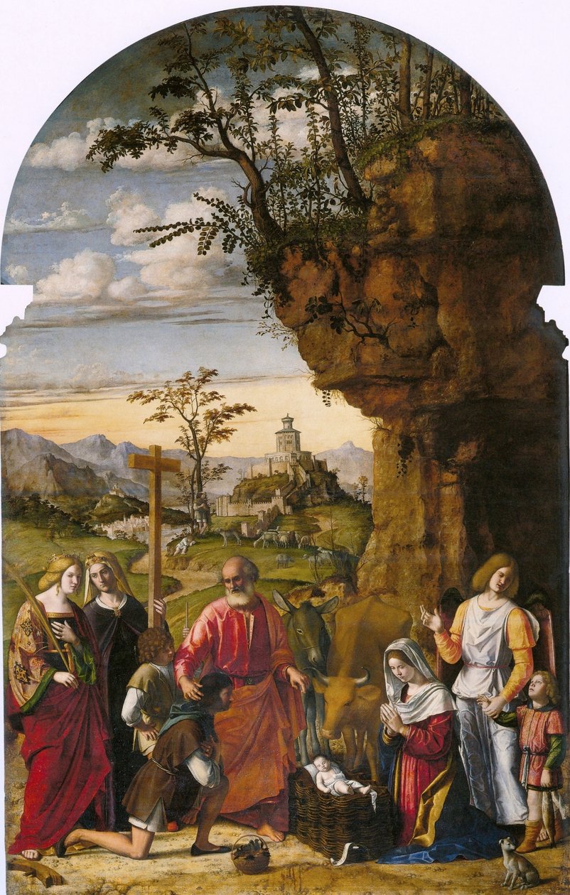 A adoração dos pastores de Giovanni Battista Cima da Conegliano