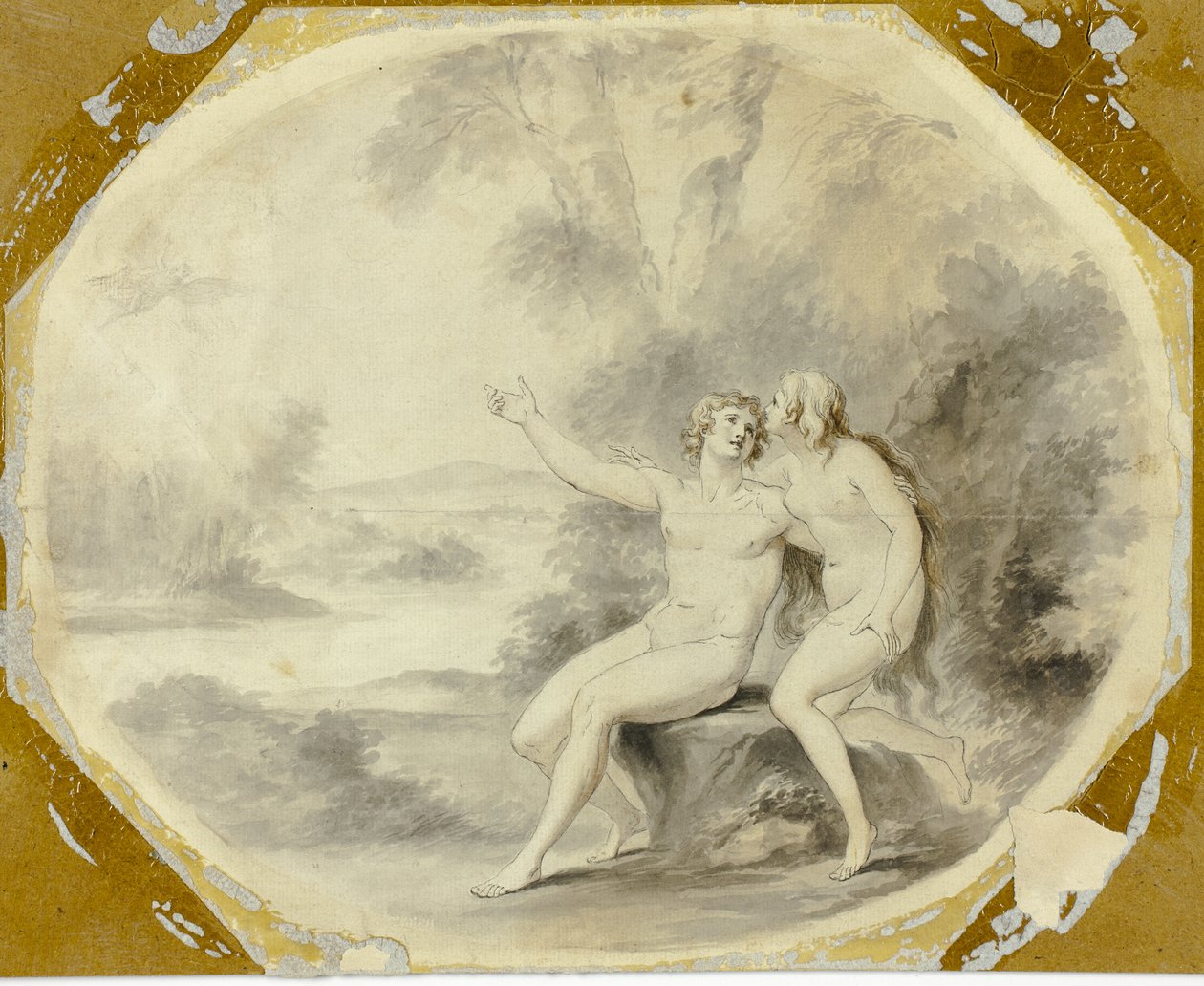 Adão e Eva no Paraíso de Giovanni Battista Cipriani
