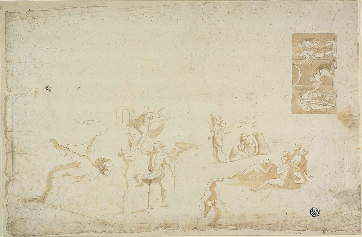 Esboços de assuntos mitológicos de Giovanni Battista Cipriani