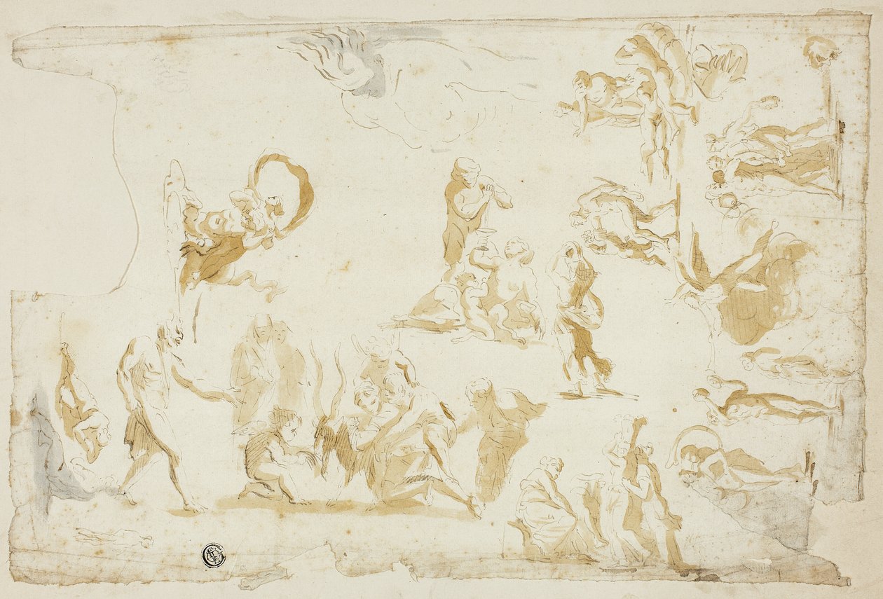 Esboços de temas mitológicos de Giovanni Battista Cipriani