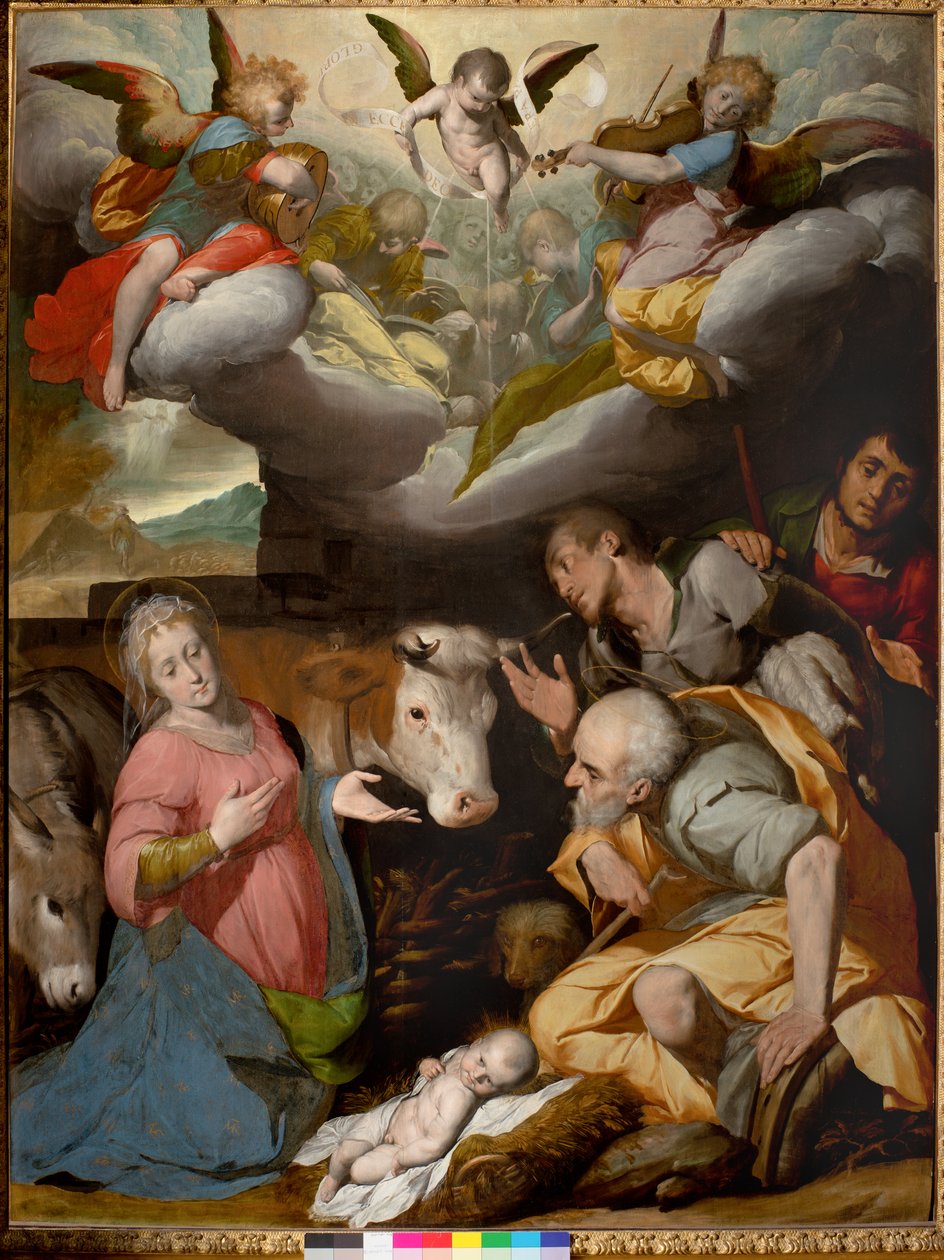 Adoração dos Pastores, 1592-95 de Giovanni Battista Crespi