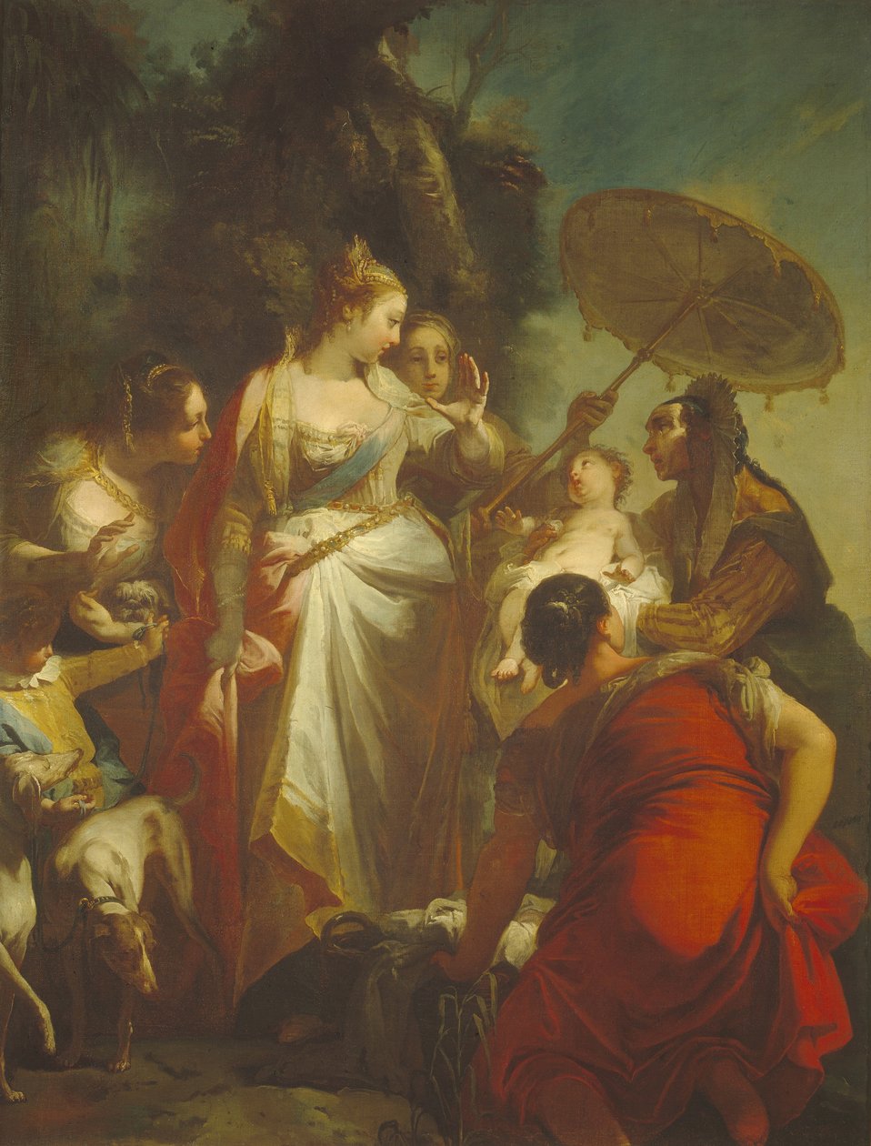 O Achado de Moisés, década de 1730 de Giovanni Battista Crosato