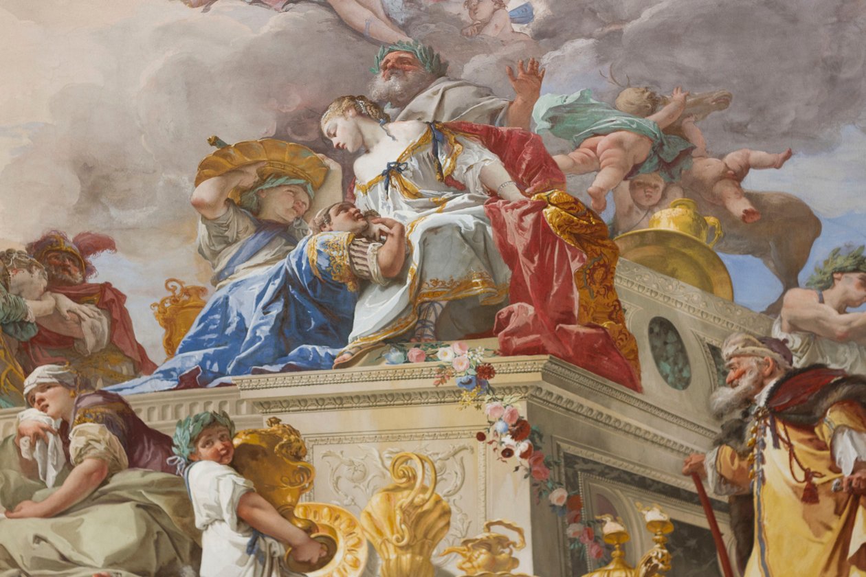 O Sacrifício da Afigenia, detalhe de Giovanni Battista Crosato
