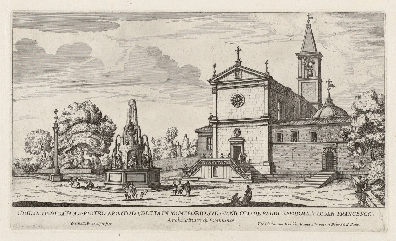 Igreja dedicada a S. Pietro Apostolo (Igreja de San Pietro in Montorio) de Giovanni Battista Falda