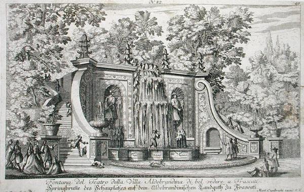 Fonte do Teatro da Villa Aldobrandina, Frascati, c.1675, de 