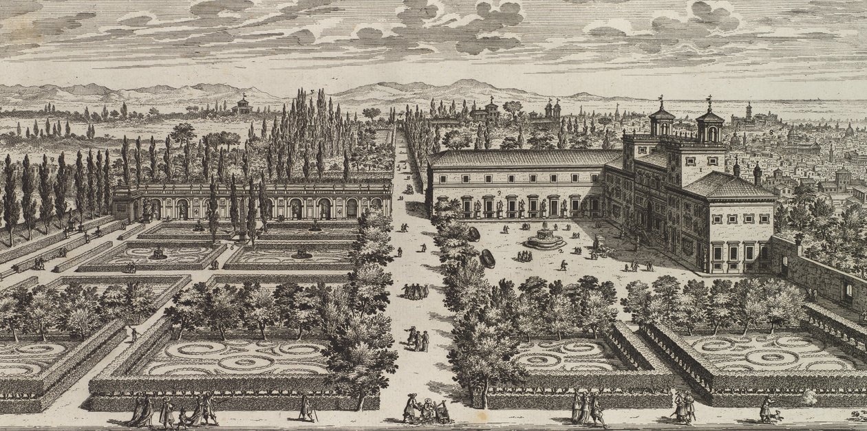 Vista da Villa Medici, depois de 1677. de Giovanni Battista Falda