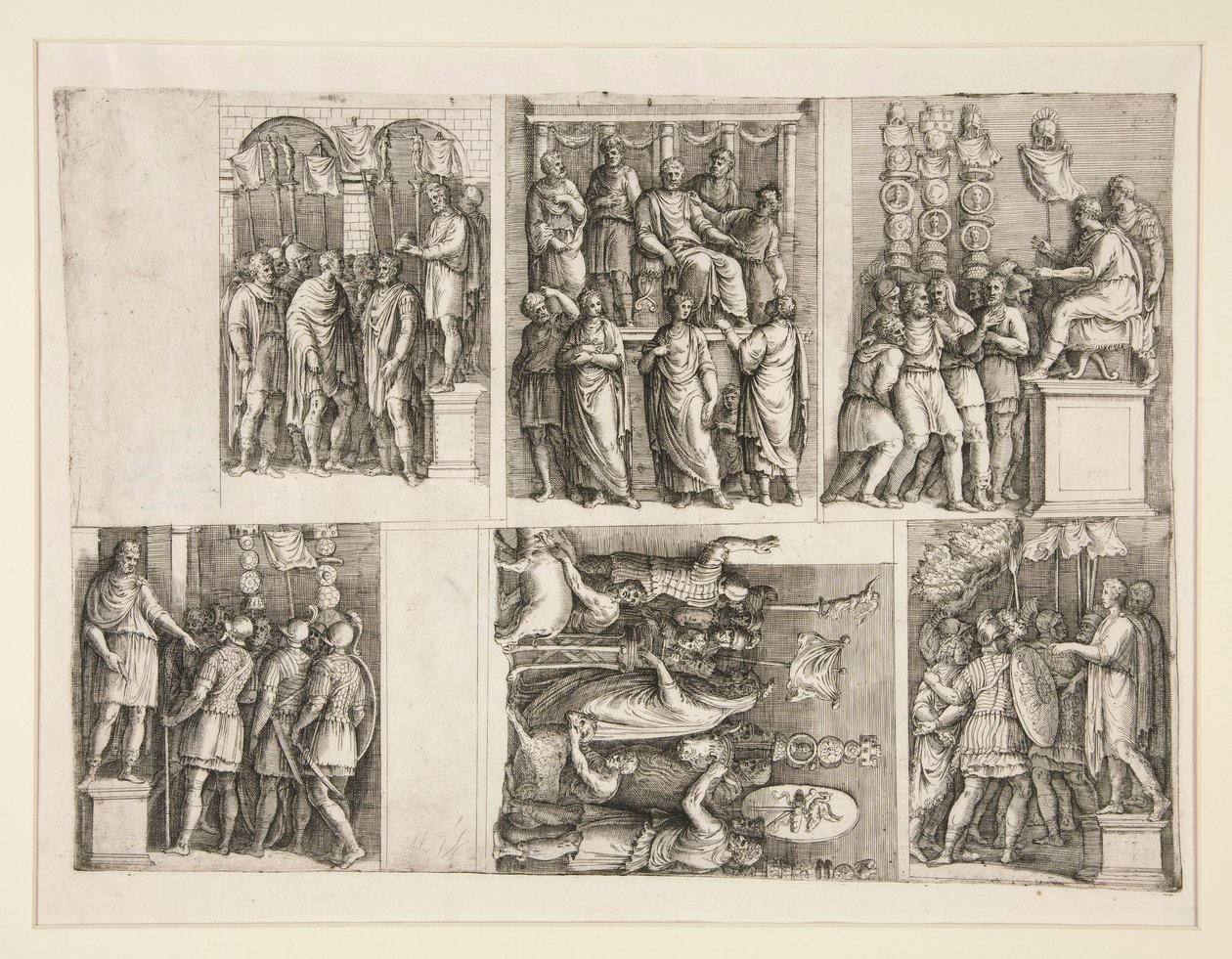 Seis Vinhetas da Vida de Trajano de Giovanni Battista Franco (called Il Semolei)