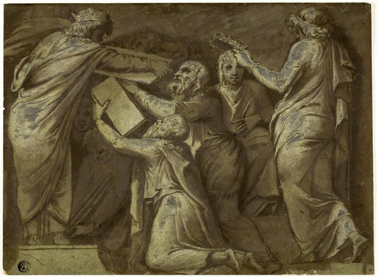 Numa Pompilius dando as leis aos romanos de Giovanni Battista Galestruzzi