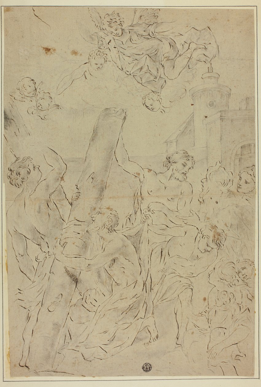 Santo André adorando a cruz de Giovanni Battista Gaulli