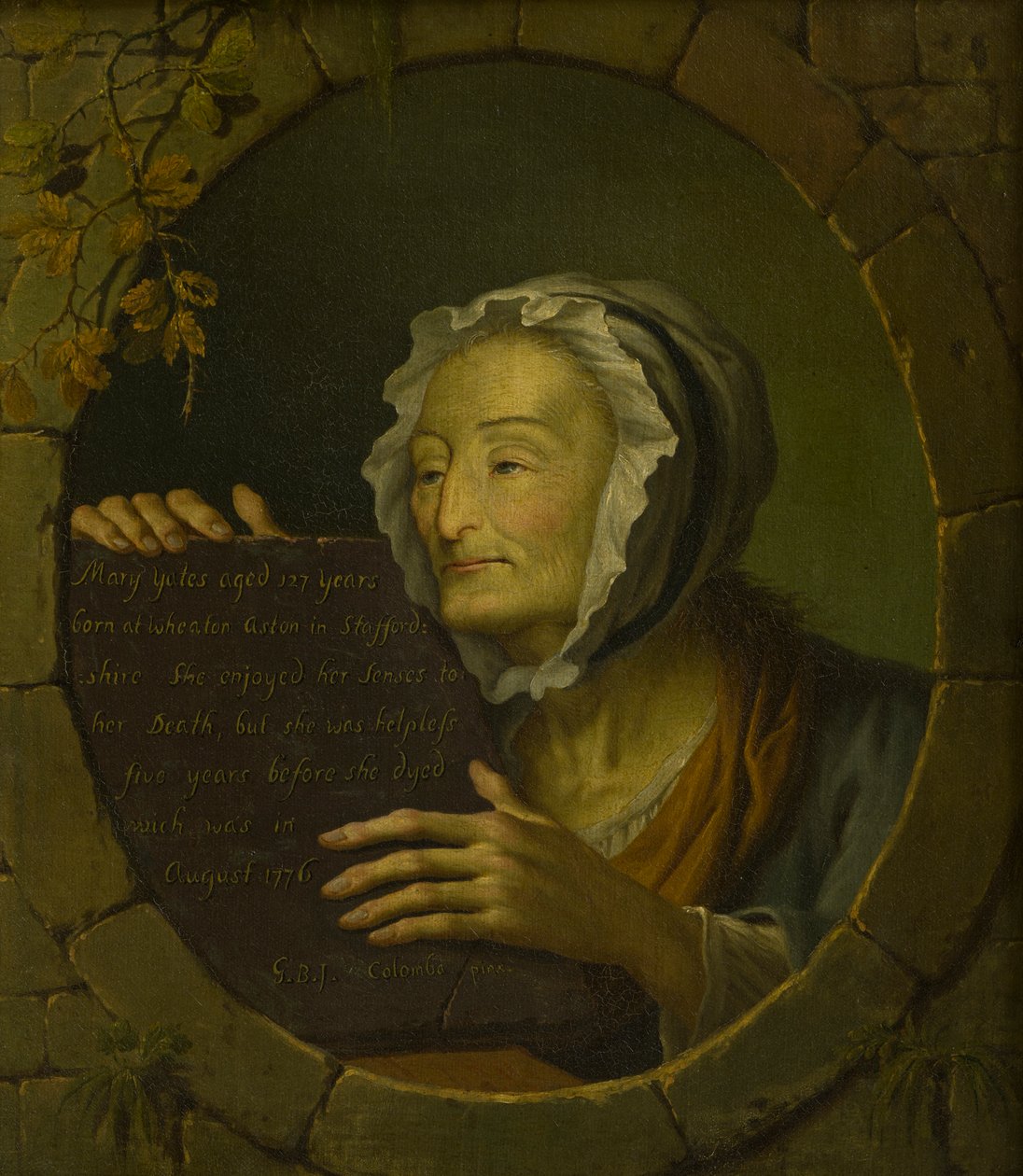 Retrato de Mary Yates (1649-1776) (óleo sobre tela) de Giovanni Battista Innocenzo Colombo