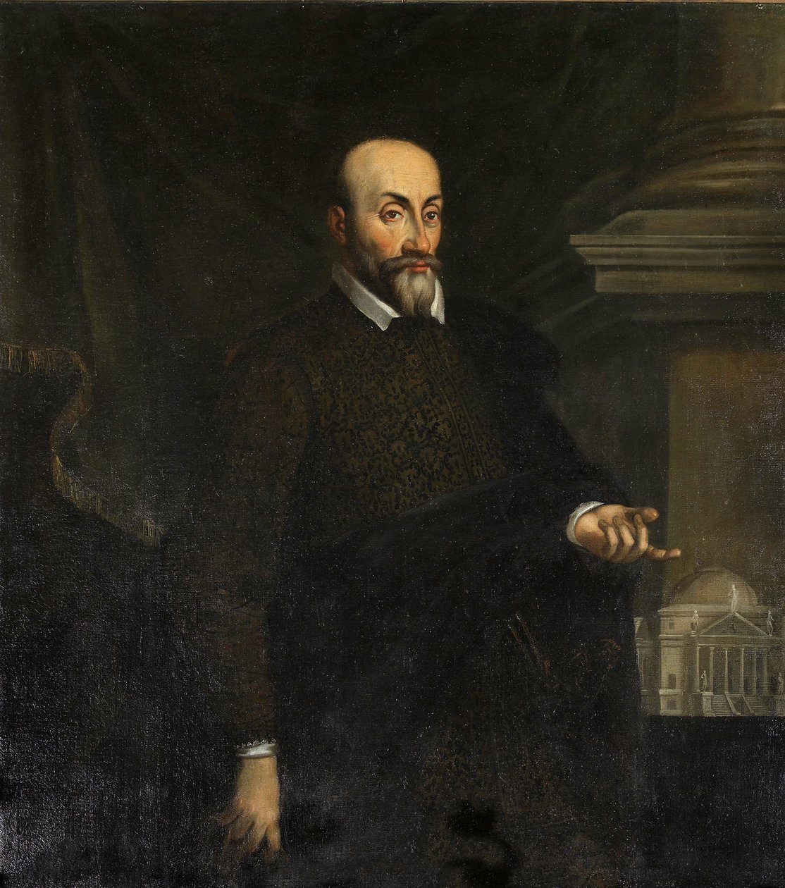 Retrato de Conte Mario Capra, de Maganza, Giovanni Battista (ca 1513-1586). Óleo sobre tela de Giovanni Battista Maganza