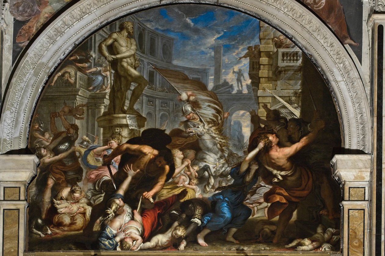 O massacre dos inocentes, c.1690-91 de Giovanni Battista Merano