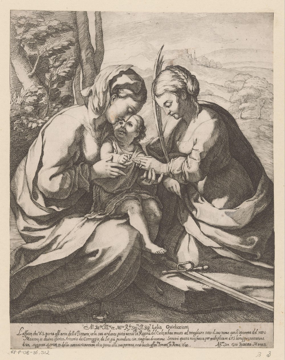 O casamento místico de Santa Catarina de Giovanni Battista Mercati
