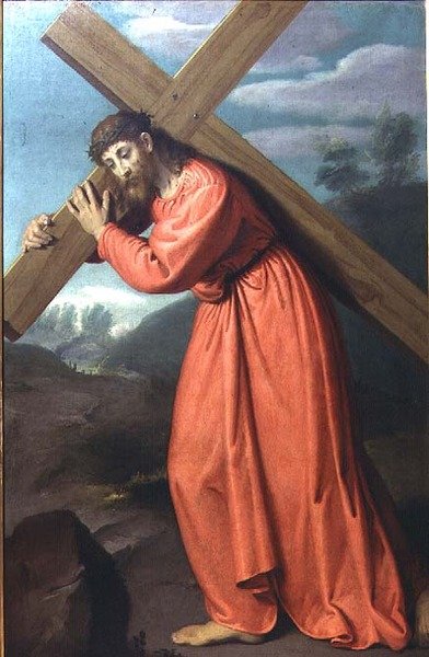 Cristo Carregando a Cruz, c.1565 de Giovanni Battista Moroni