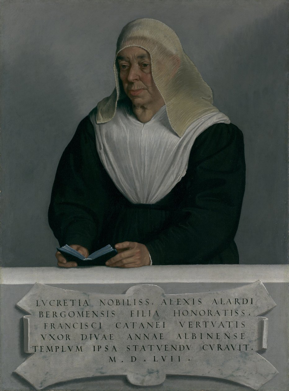 Lucrezia Agliardi Vertova 1490-1558, 1557. de Giovanni Battista Moroni