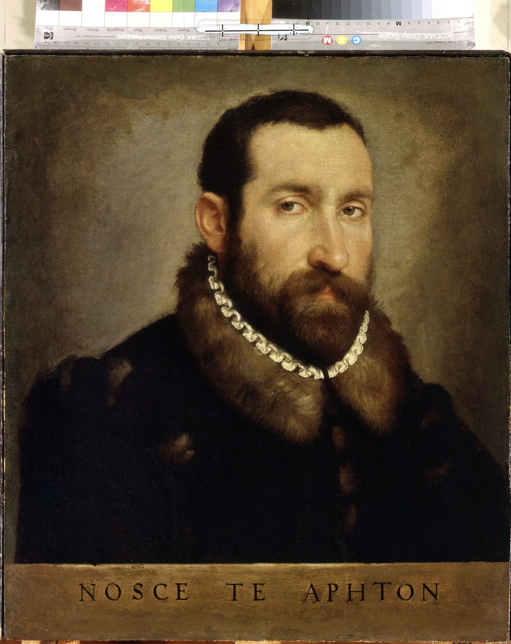 Retrato de um homem. Retrato de um homem. Pintura de Giovan Battista Moroni (1520/25-1578), cerca de 1560. Arte italiana, Renascimento. Óleo sobre tela. Museu Hermitage, São Petersburgo de Giovanni Battista Moroni