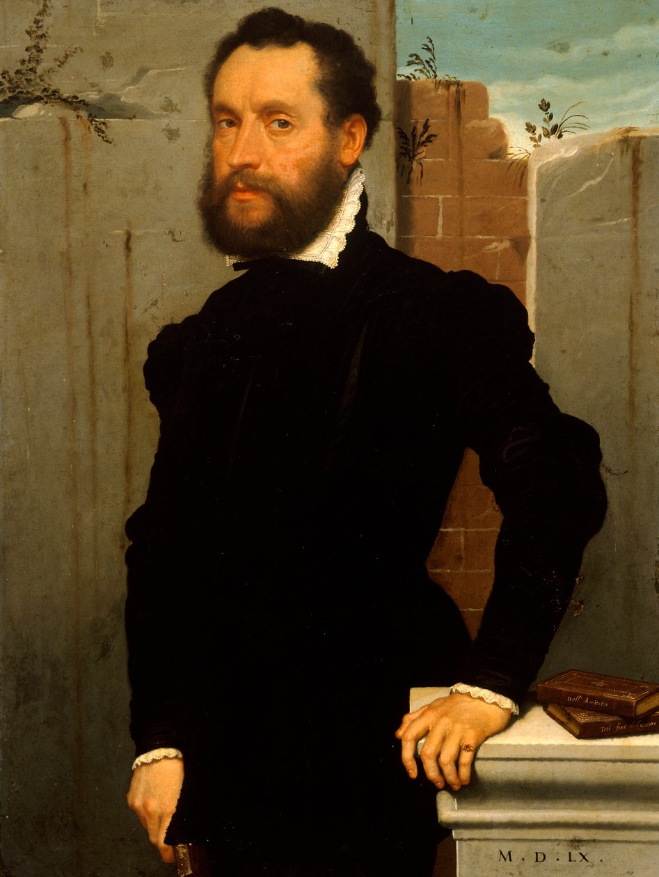 Retrato de Cavalheiro (óleo sobre tela) de Giovanni Battista Moroni