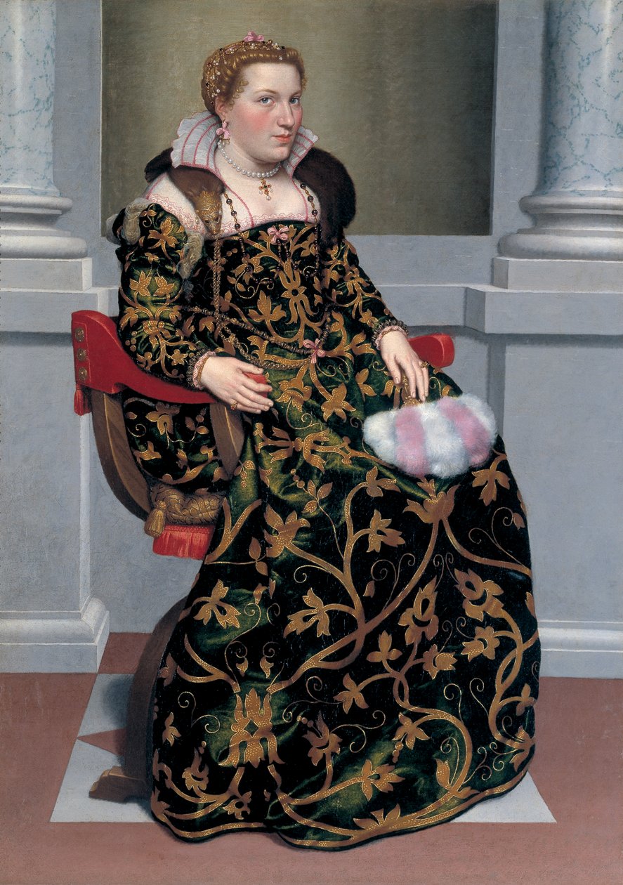 Retrato de Isotta Brembati, ca 1555. de Giovanni Battista Moroni