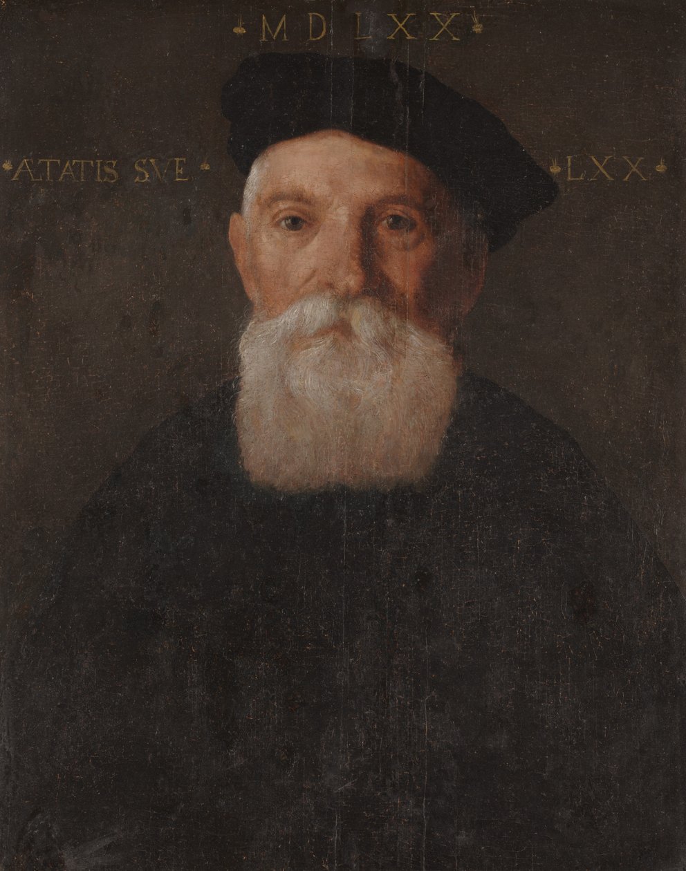Retrato do Homem Velho (óleo sobre painel) de Giovanni Battista Moroni