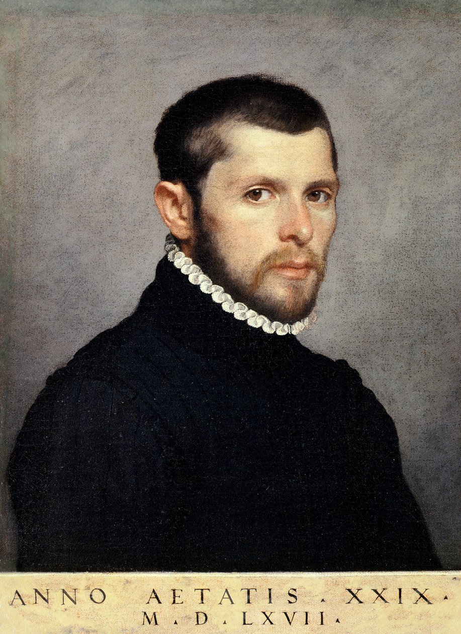 Retrato do Jovem, de Giovanni Battista Moroni (ca. 1525-1578), óleo sobre tela, 44,4x56,9 cm de Giovanni Battista Moroni