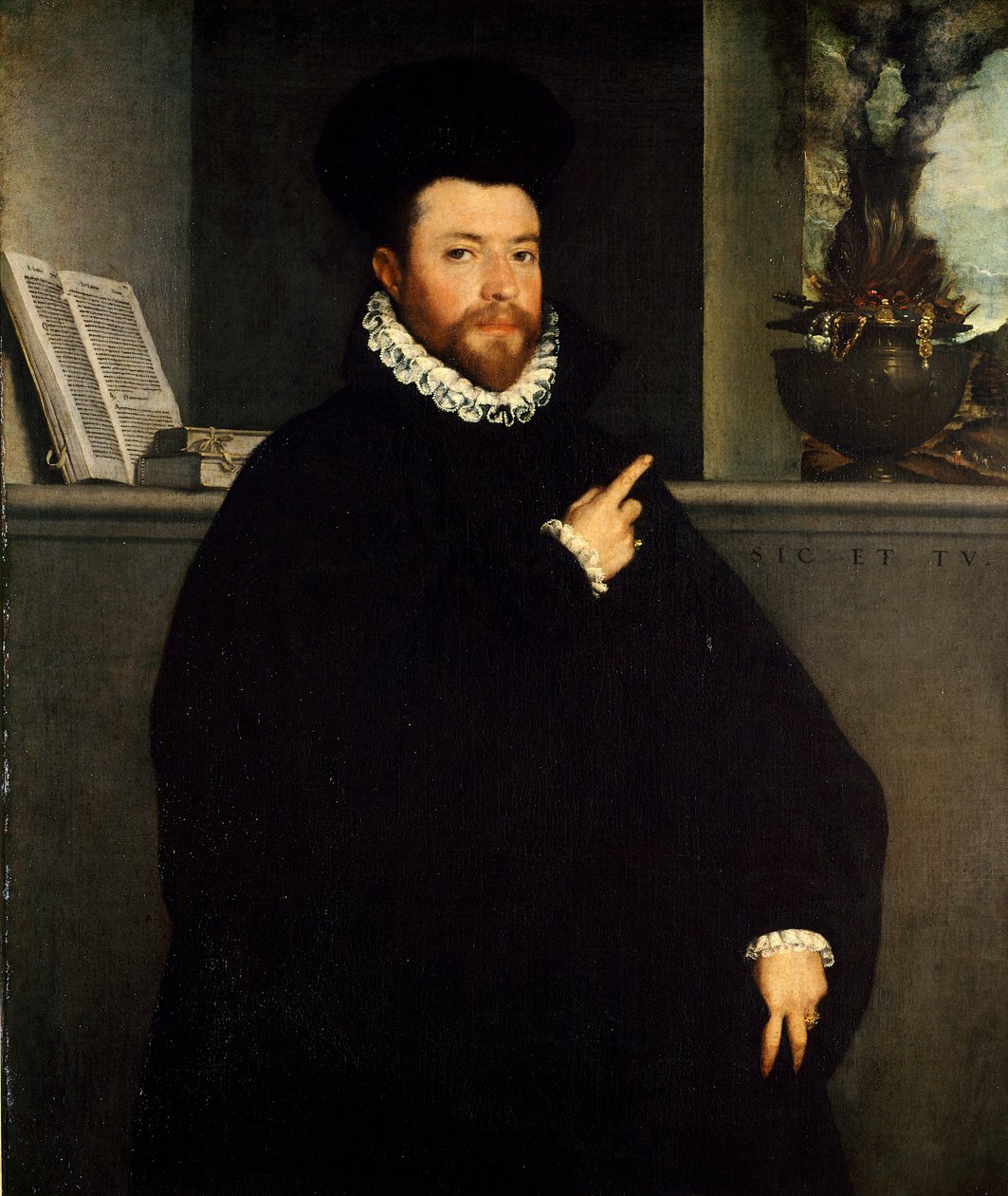 Retrato do homem saudável por Giovanni Battista Moroni (cerca de 1525-1578) de Giovanni Battista Moroni