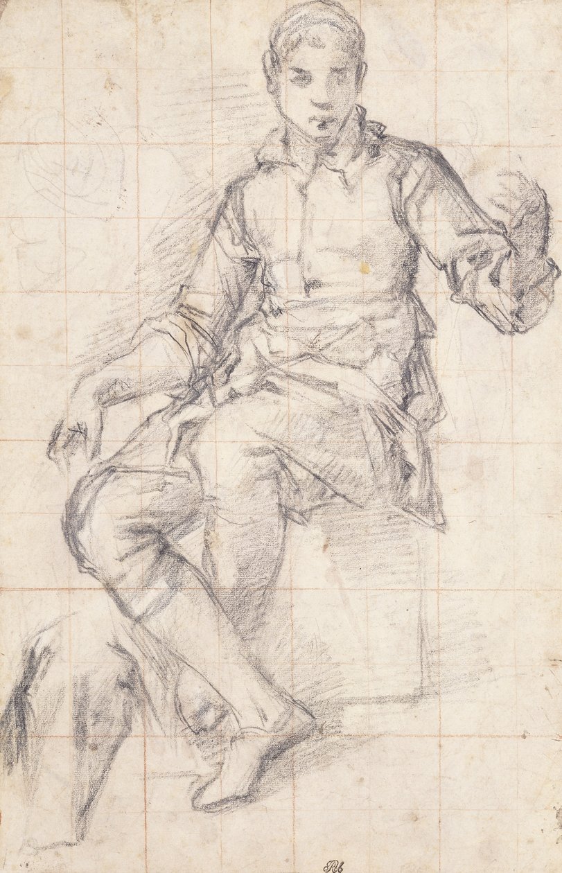 Um Menino Sentado de Giovanni Battista Naldini