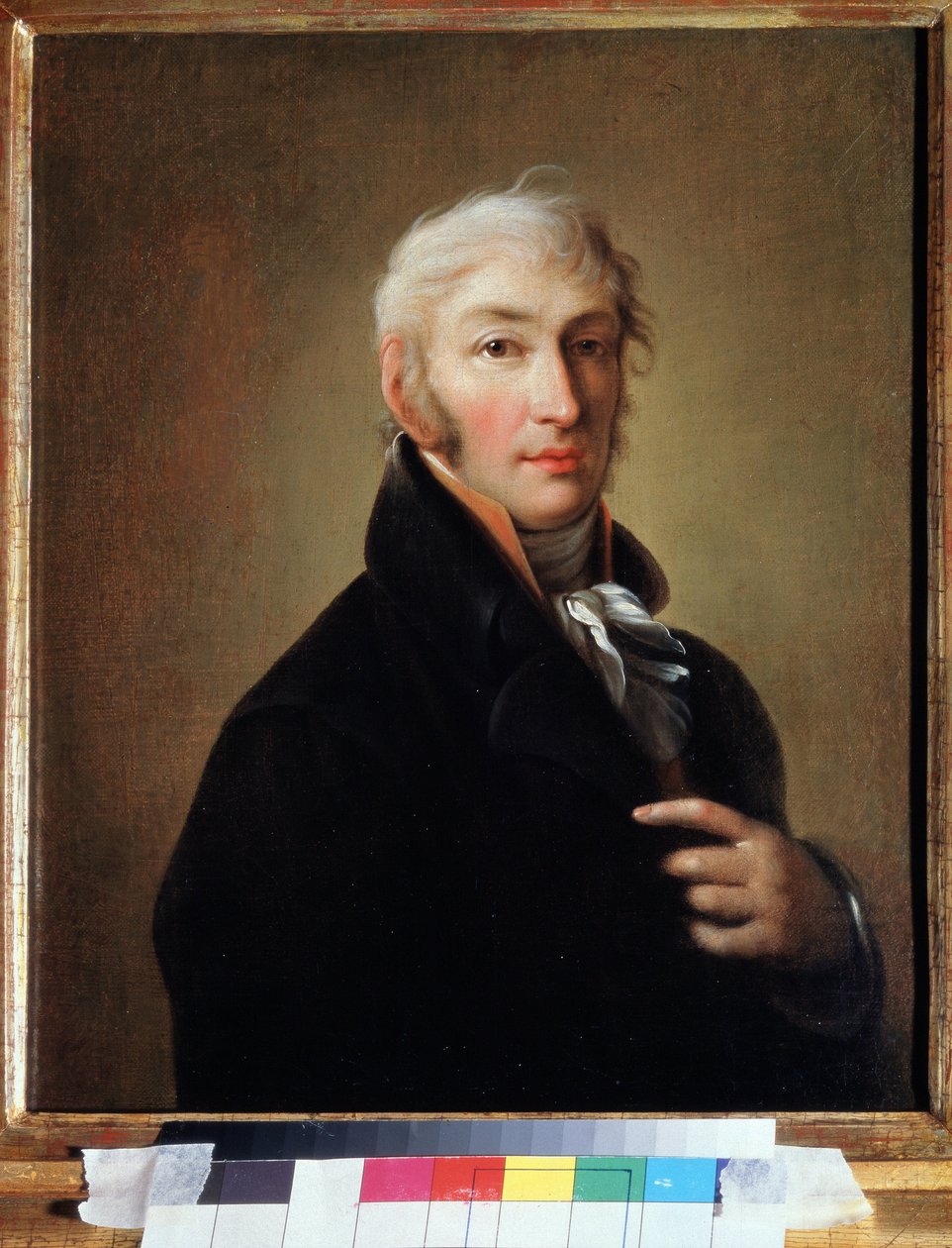 "Retrato do escritor e historiador russo Nikolai Karamzin (1766-1826) Pintura de Giovanni Battista Damon Ortolani (1750-c.1810) 1805 A. Museu Memorial Pushkin São Petersburgo de Giovanni Battista Ortolani Damon