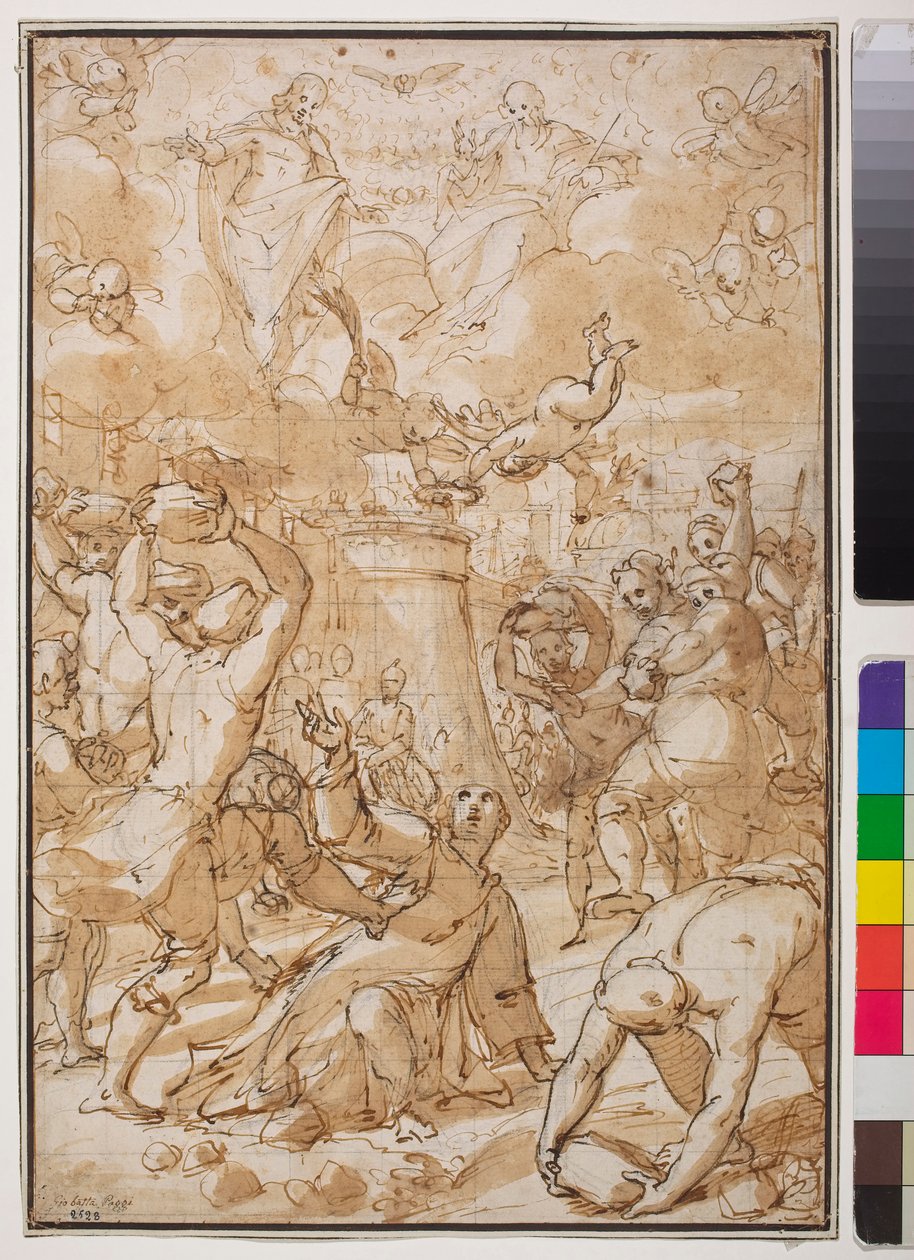 A lapidação de Santo Estêvão, início do século XVII de Giovanni Battista Paggi