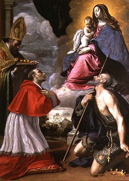 Madonna e Criança com Santos de Giovanni Battista Pesari