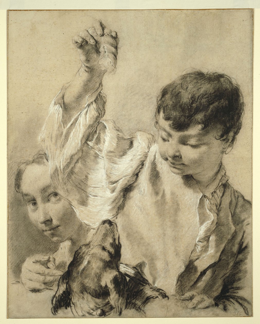 Giacomo a alimentar um cão de Giovanni Battista Piazzetta