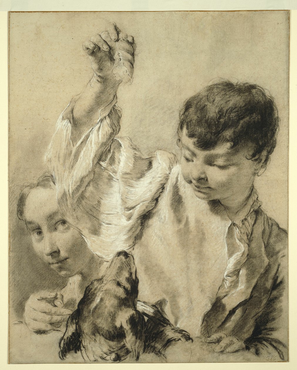 Giacomo a alimentar um cão de Giovanni Battista Piazzetta
