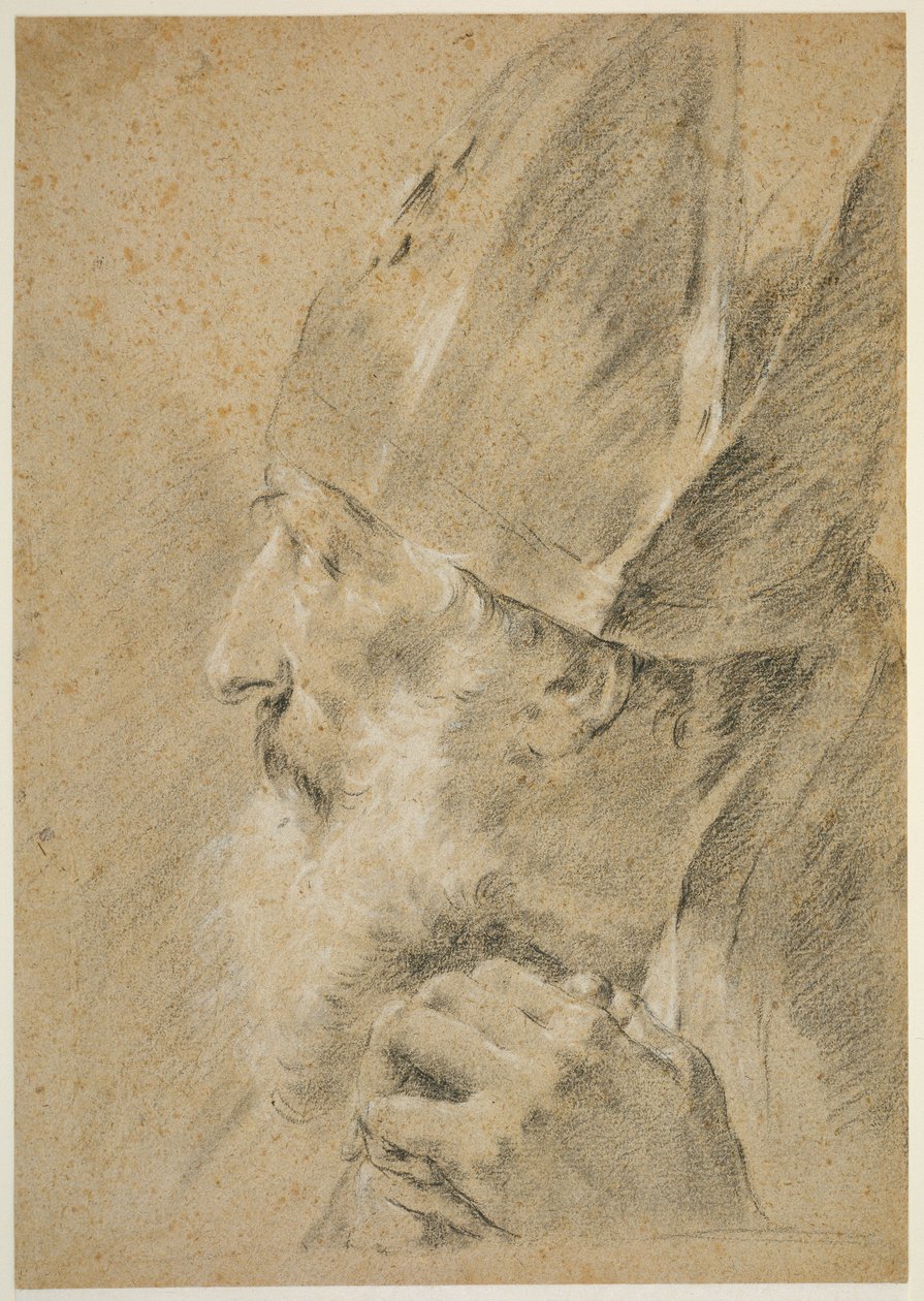 Perfil de um bispo de Giovanni Battista Piazzetta