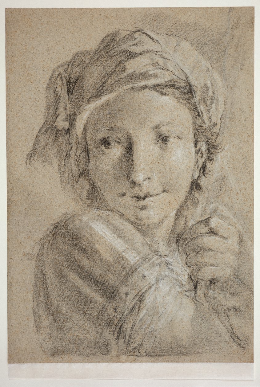 Cabeça de um jovem soldado de Giovanni Battista Piazzetta