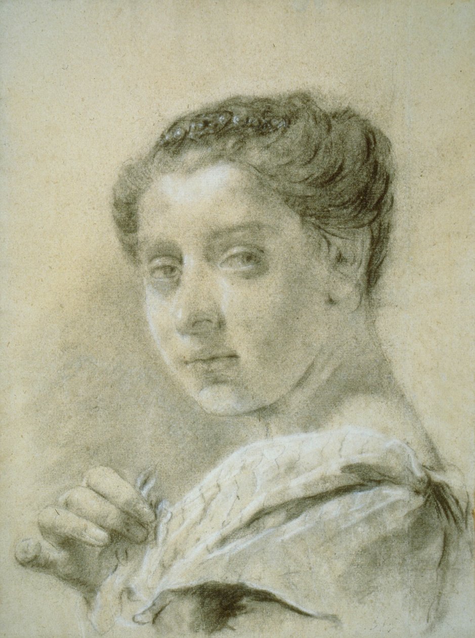 Retrato de uma jovem mulher de Giovanni Battista Piazzetta