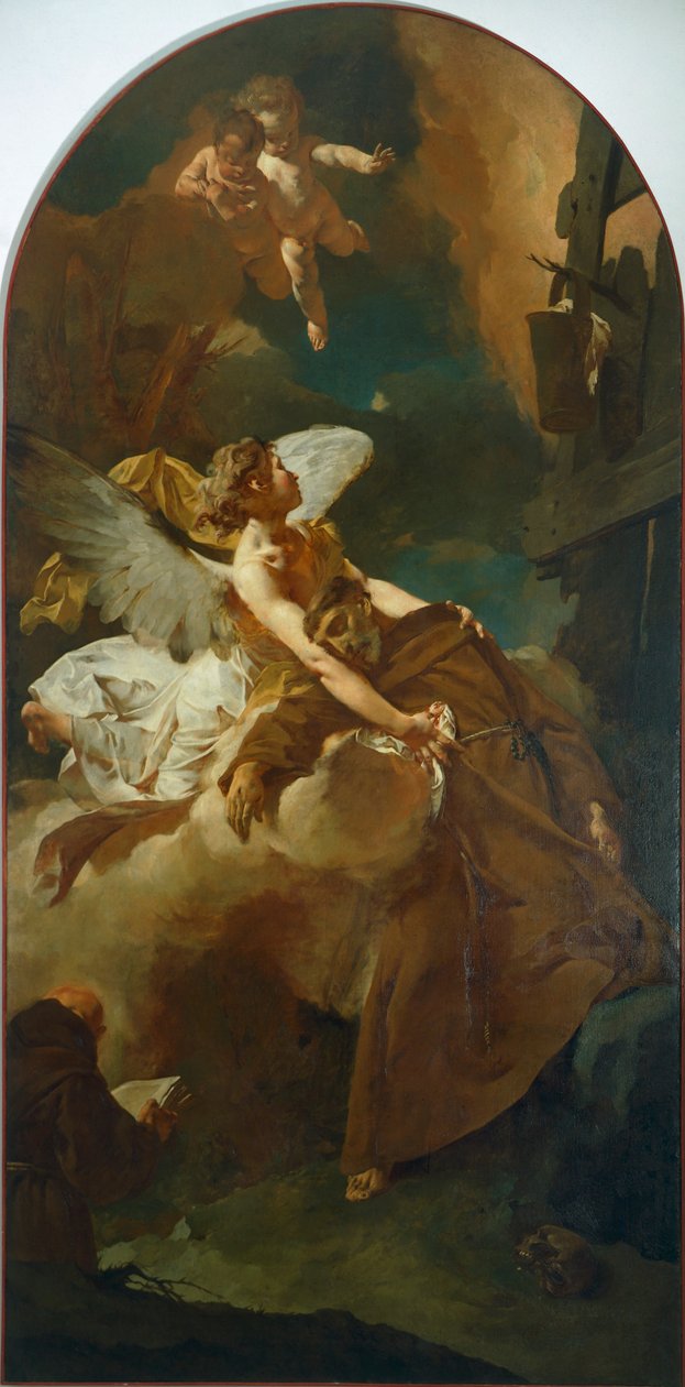 O êxtase de São Francisco, de Giovanni Battista Piazzetta (1682-1754). de Giovanni Battista Piazzetta