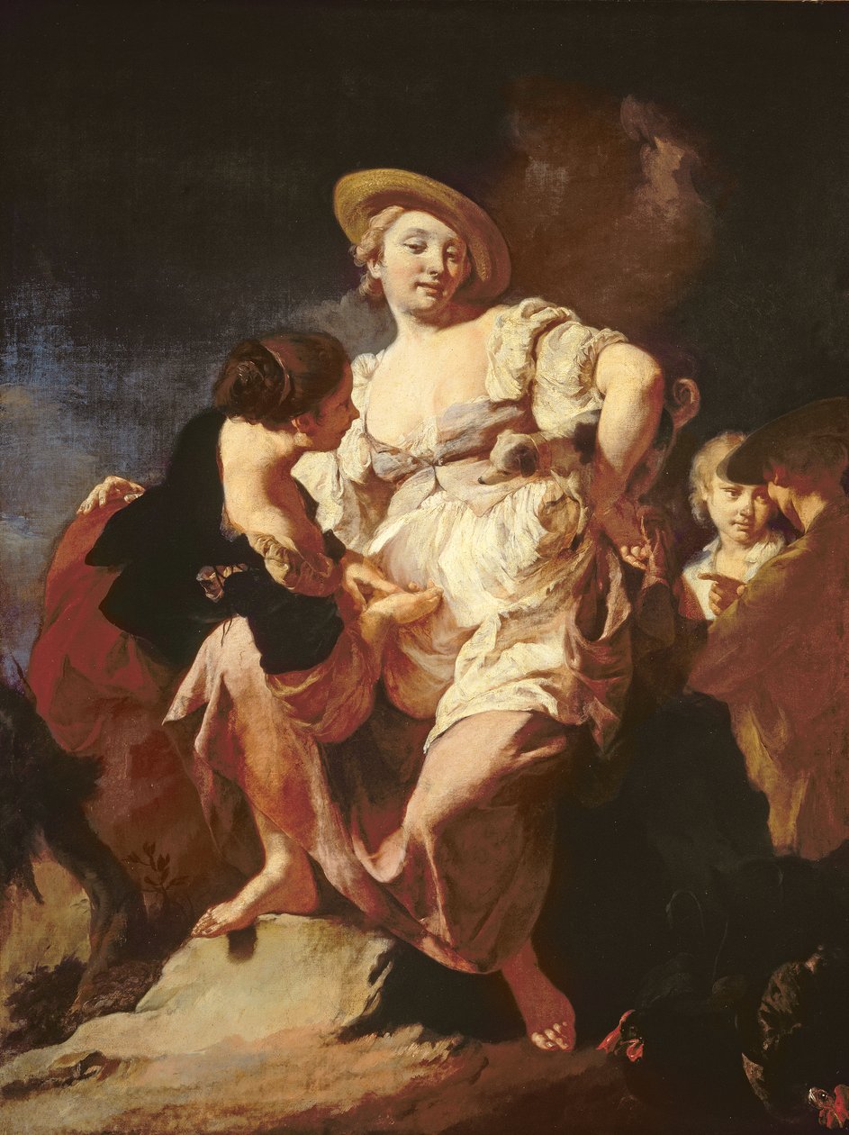 O Cartomante (L&39;Indivona), 1740 de Giovanni Battista Piazzetta