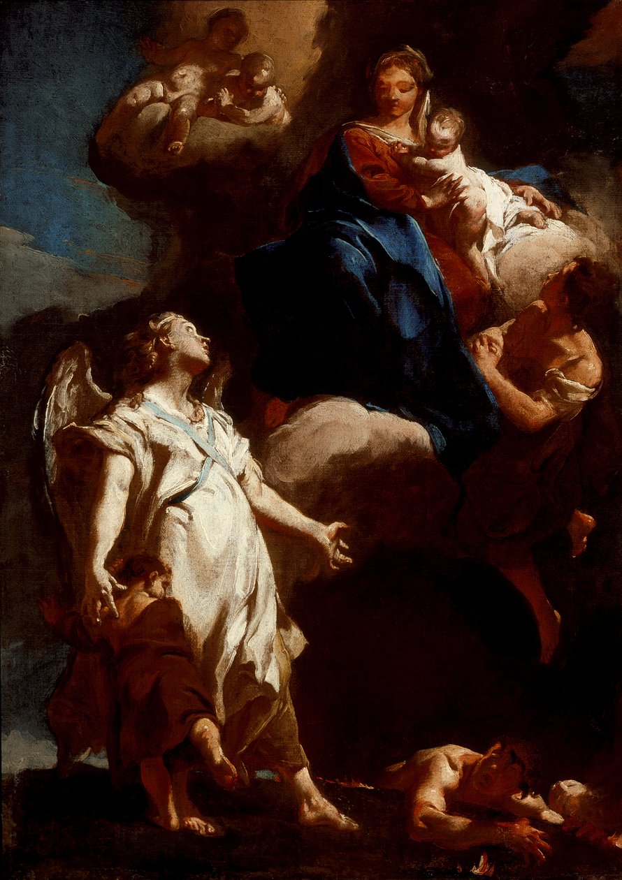 A Virgem aparece ao anjo da guarda de Giovanni Battista Piazzetta